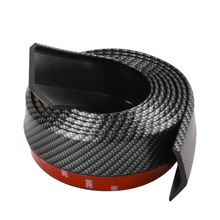 Carbon fiber car front lip bumper strip