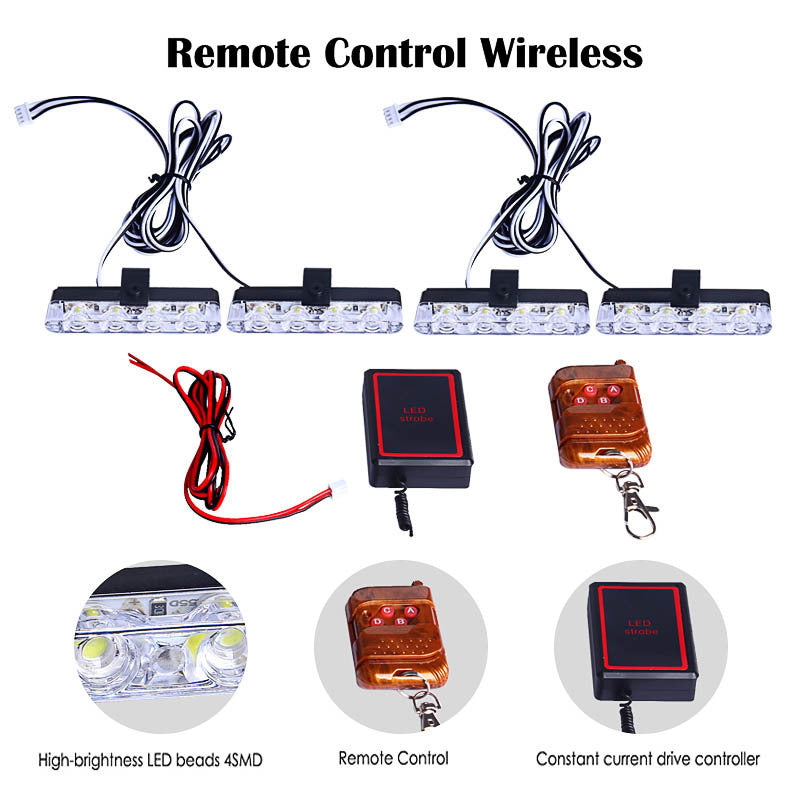 Car Mounted LED Wireless Remote Emergency Warning Light